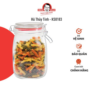 Hũ thủy tính có khóa cài đựng thực phẩm gia vị 1000ml uncle bills ks0183