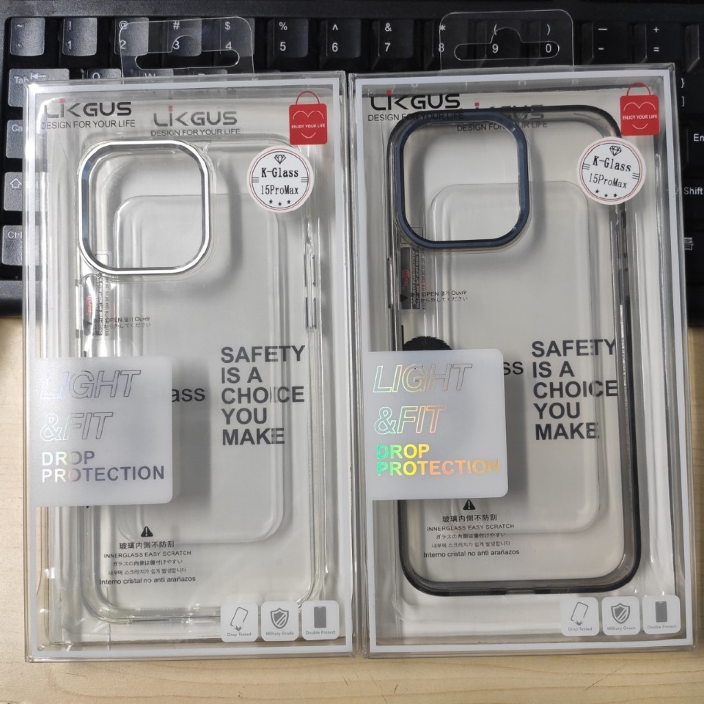 Ốp Lưng iPhone 15 Pro Max Viền Camera Hiệu Likgus K-Glass