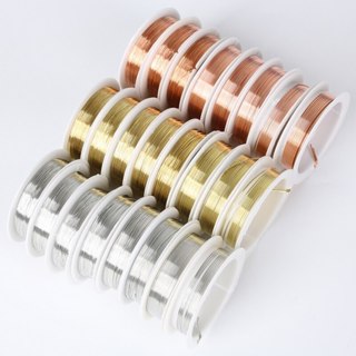 Dây trang sức DIY hợp kim màu bạc vàng từ 0.2mm đến 1mm, phù hợp đính hạt thủ công