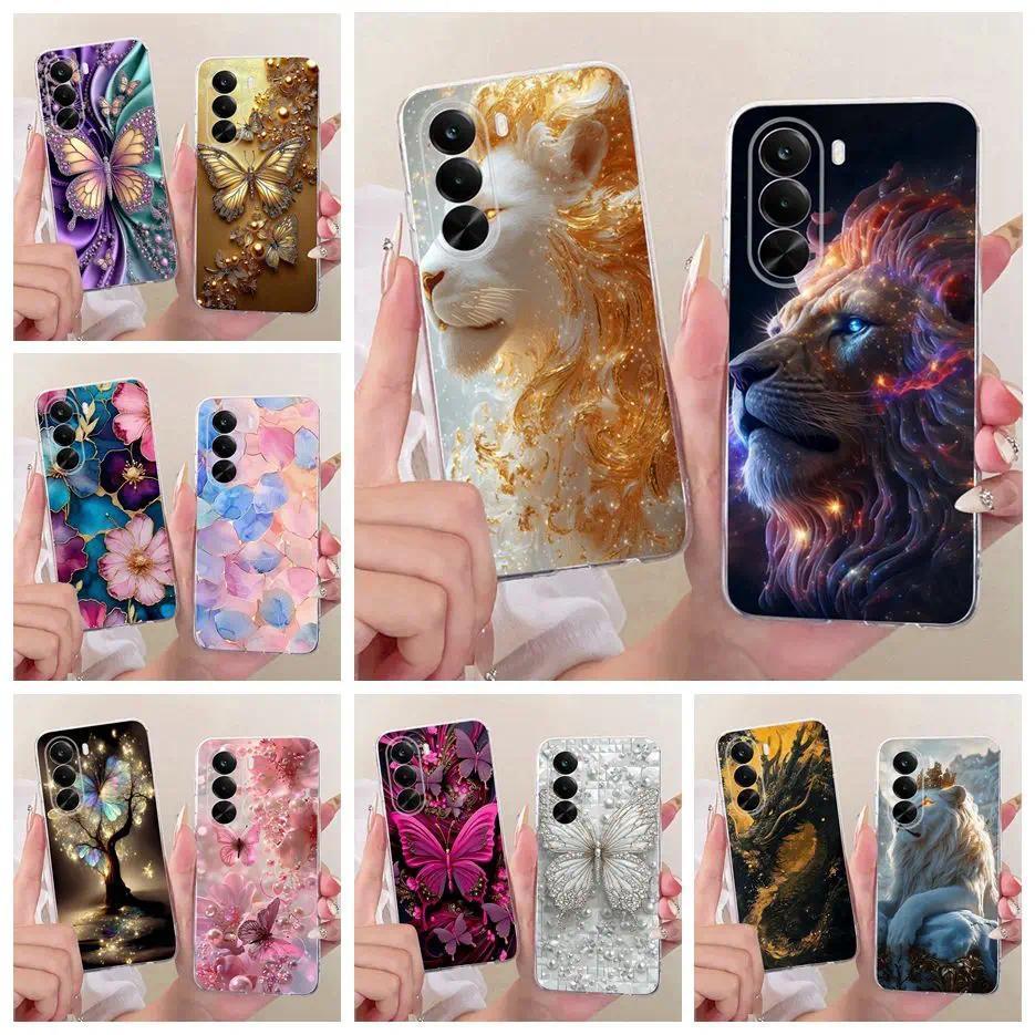 Dành Cho Realme P4x 5G Ốp Lưng RMX5108 Sư Tử Dễ Thương Sơn Thời Trang Vỏ Điện Thoại Silicon Mềm Cho 