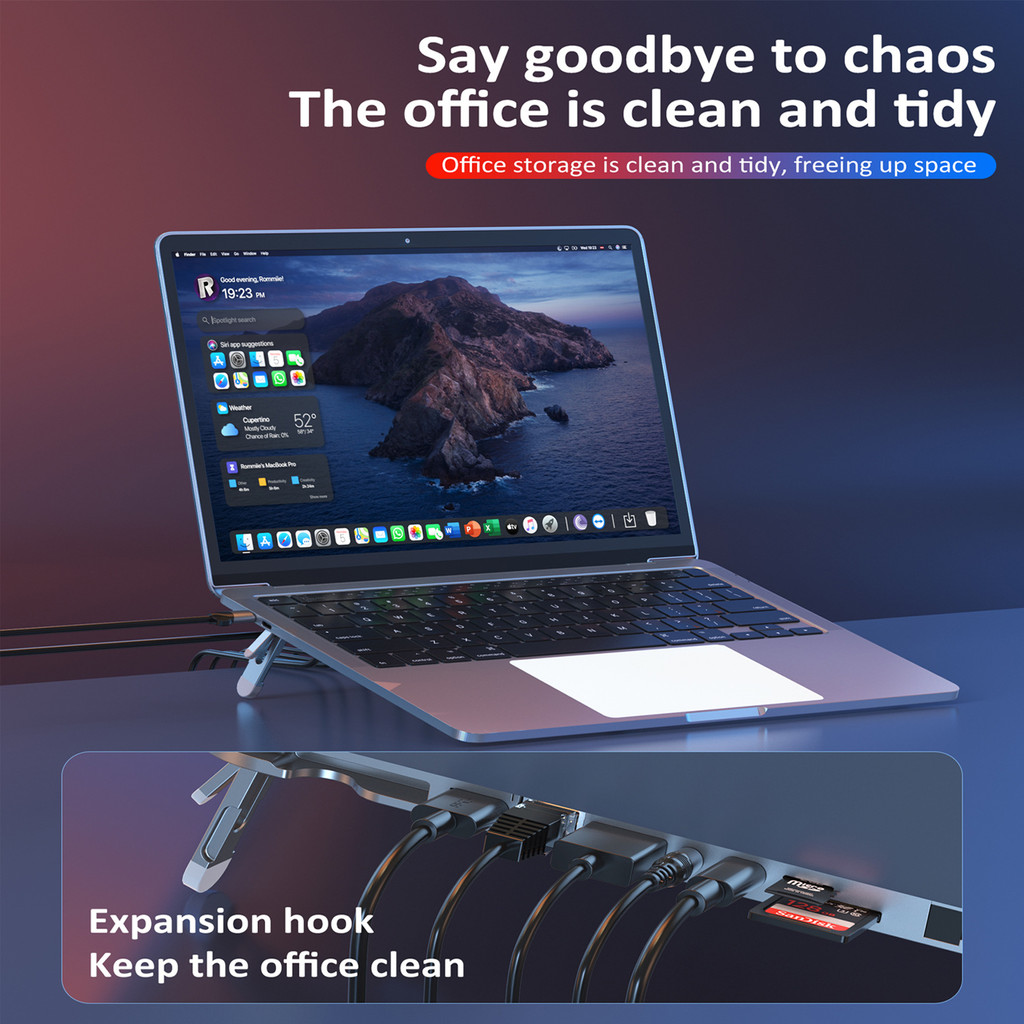 Sản phẩm mới Cổng mạng 100M Giá đỡ máy tính xách tay USB-C Docking Station HUB Docking Station HUB Đ