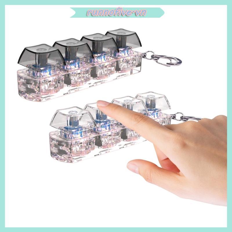 Ấm cúng Lo Âu Giảm 4Key Cherries Style Tester cho các công tắc cơ khí Có đèn LED đầy màu sắc và thỏa