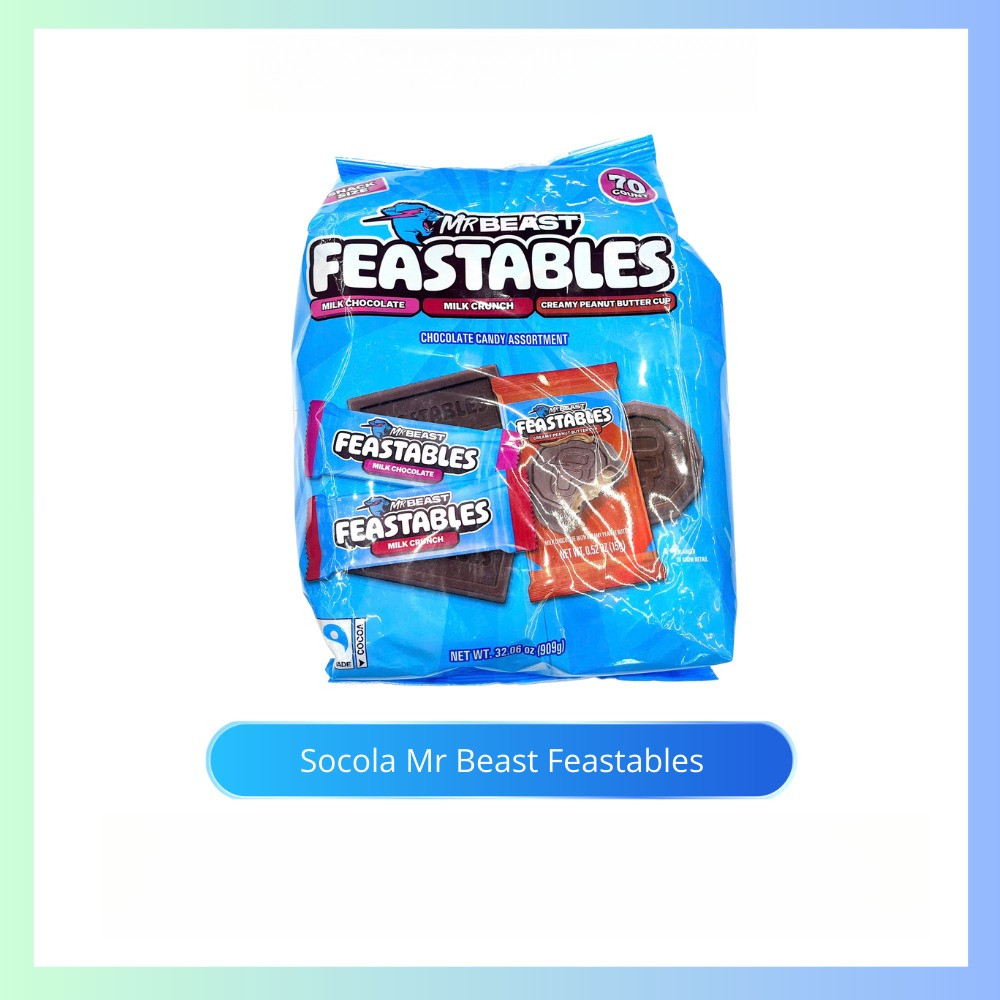 Socola Mr Beast Feastables 70 Viên 3 Loại Socola 909g (5/26)