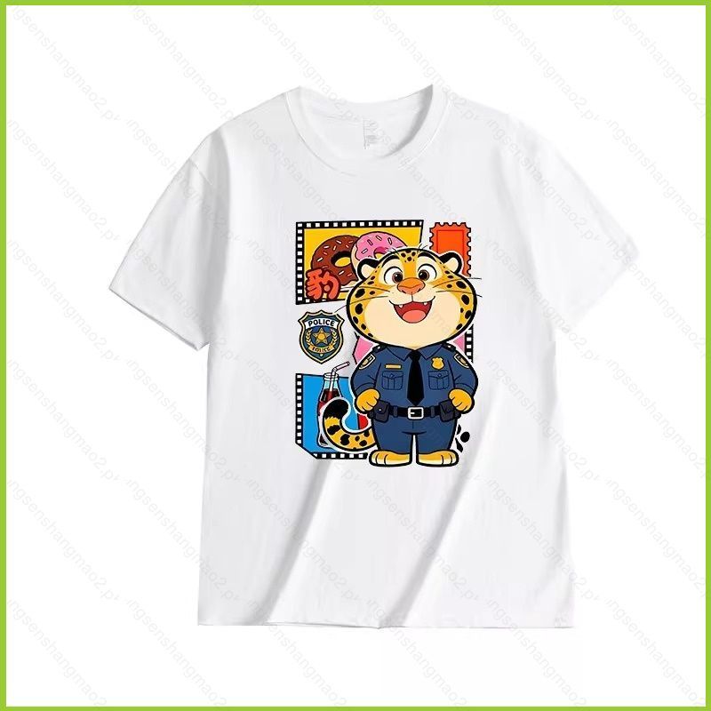 Áo thun Zootopia với hình Judy và Nick Nibbles - Mềm mại, tay ngắn, phù hợp mùa hè cho cả trẻ em và 