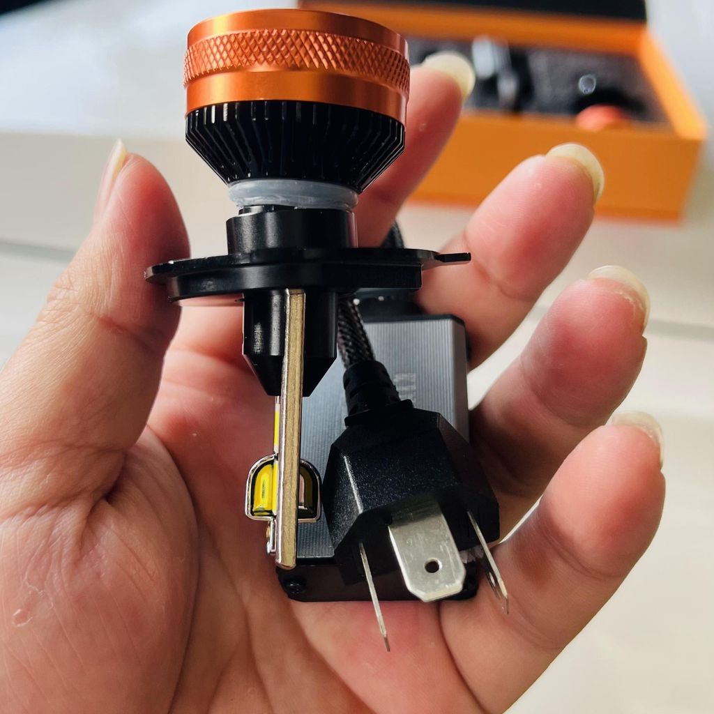 Bóng led siêu sáng 2 màu Vàng, Trắng chân H1, H3, H4, H7, H11 thay zin cho xe máy, ô tô