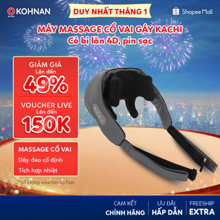  Máy massage cổ vai gáy KACHI MK366 có bi lăn 4D pin sạc 