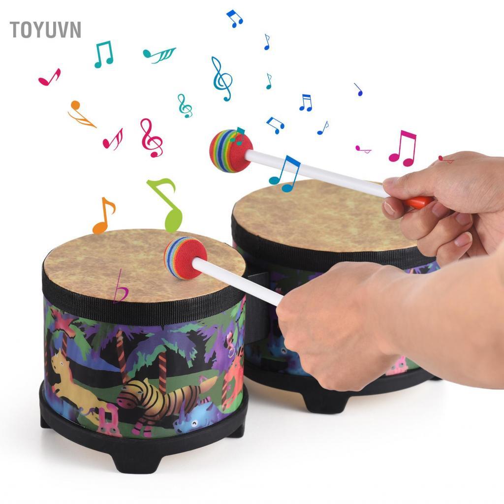 toyuvn Nhạc cụ gõ trống WOTAO Sàn 5 inch và 6 inch dành cho sinh nhật Giáng sinh Trống Bongo với 2 v