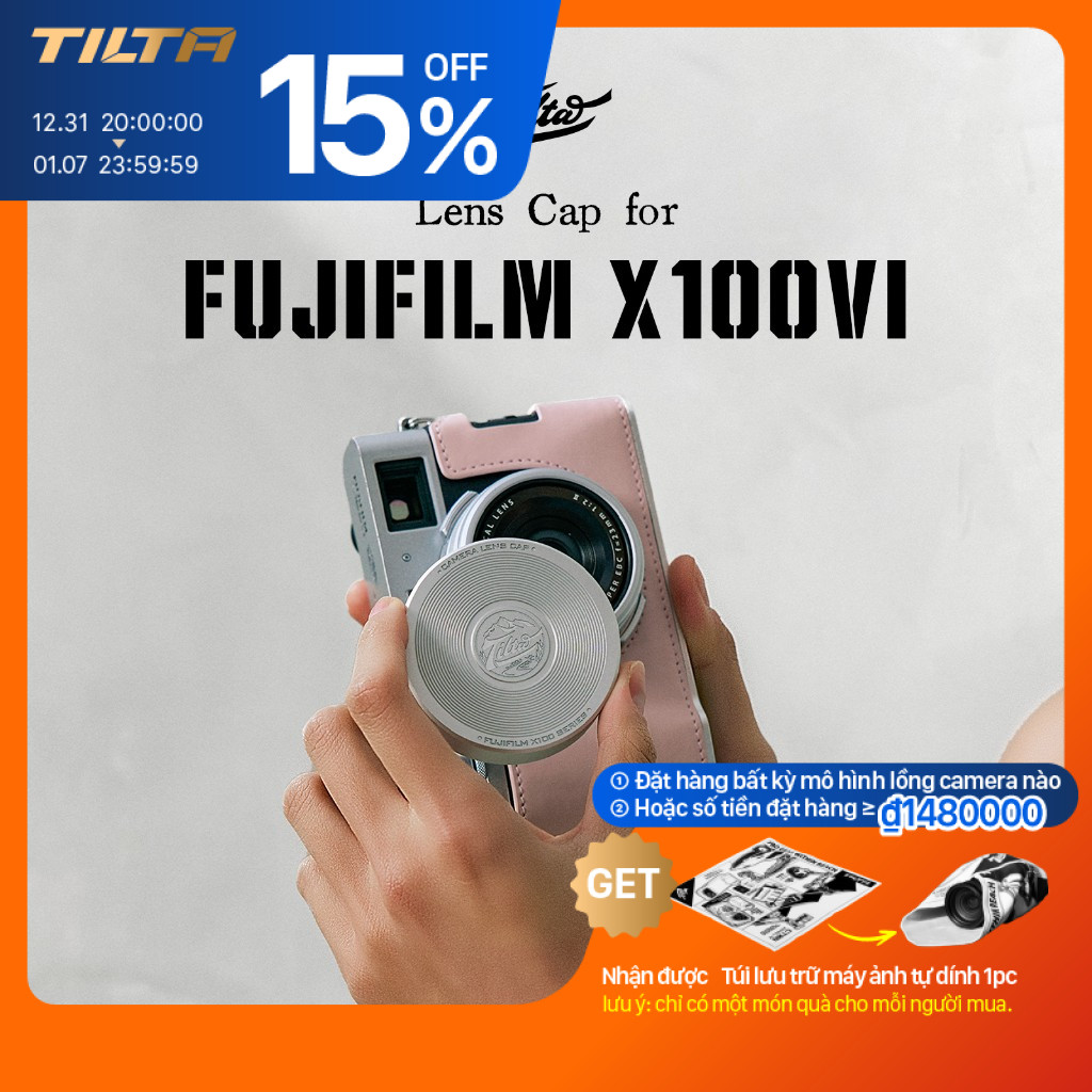TILTA FUJIFILM X100VI Nắp ống kính Máy ảnh cổ điển Phụ kiện mở rộng ống kính