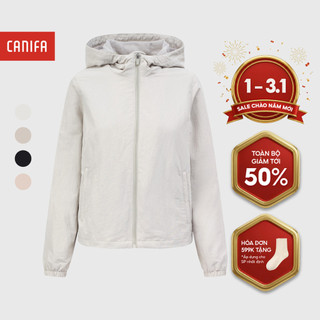  Áo khoác gió active nữ CANIFA dài tay có mũ cản gió chống nước 6OT25W024 