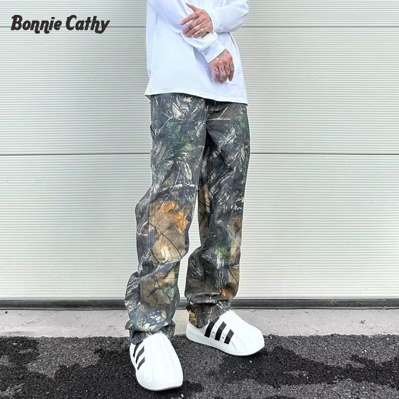 Quần Cargo camo denim phù hợp giới trẻ, style streetwear