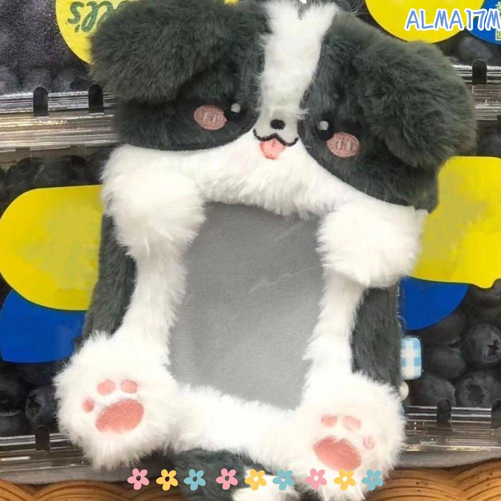 ALMA1 Photocard, Sang Trọng Tai Thỏ / Border Collie Photo Card Holder, Hoạt Hình Đa Năng Thẻ Tay Học