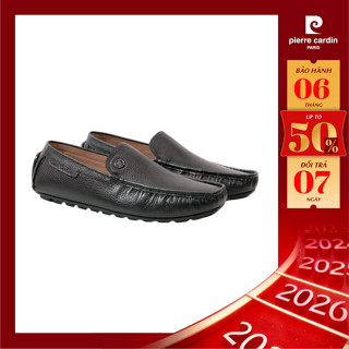   New  Giày mọi nam Pierre Cardin chất liệu da bò thật họa tiết da nổi đế cao su 533 