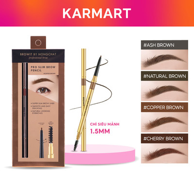 Chì Kẻ Mày Siêu Mảnh Browit Đầu Bút Siêu Mềm Lâu Trôi Lông Mày Sắc Nét Pro Slim Brow Pencil 0.06g
