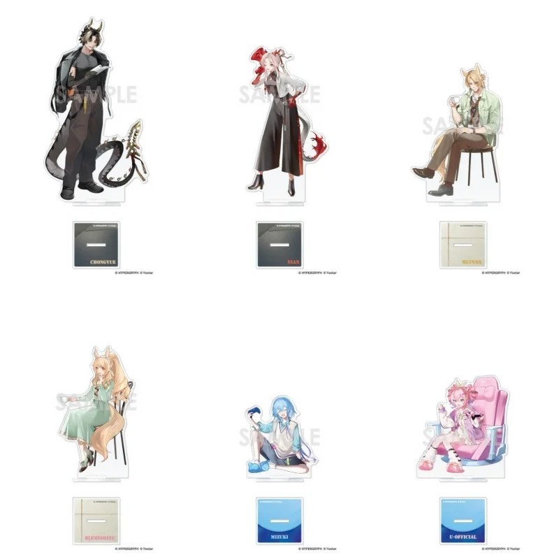 Standee Arknights mô hình acrylic nhân vật Chongyue Nian Mlynar Mizuki Blemishine trang trí bàn học 