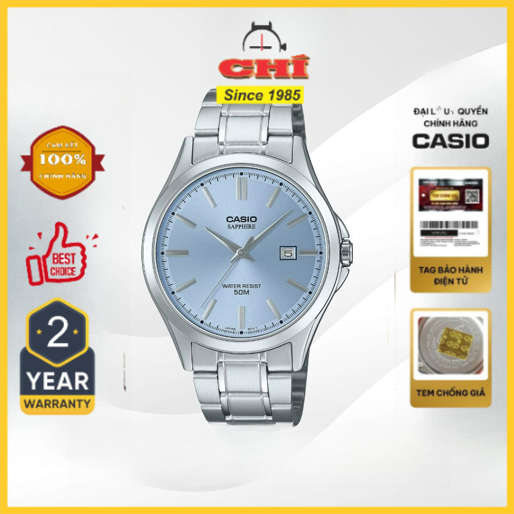 Đồng Hồ Nam MTS-115D-2A2VDF Quartz Mặt Kính Sapphire 41.3mm Vỏ Kim Loại Thép Không Gỉ Chống Nước Chí