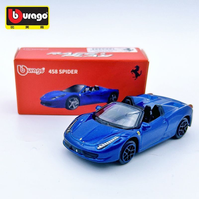 Bburago 1: 64 Ferrari 458 Xe mô hình hợp kim Spider Diecast – Đồ chơi mô phỏng phiên bản giới hạn