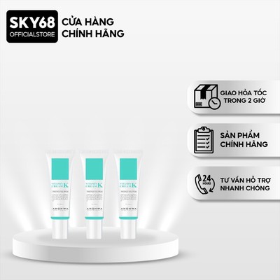 Combo 3 Kem Dưỡng Phục Hồi Ahohwa Vitamin K Cream - Phục Hồi Da Mỏng Đỏ Làm Dịu Da, Mờ Sẹo 12g x 3