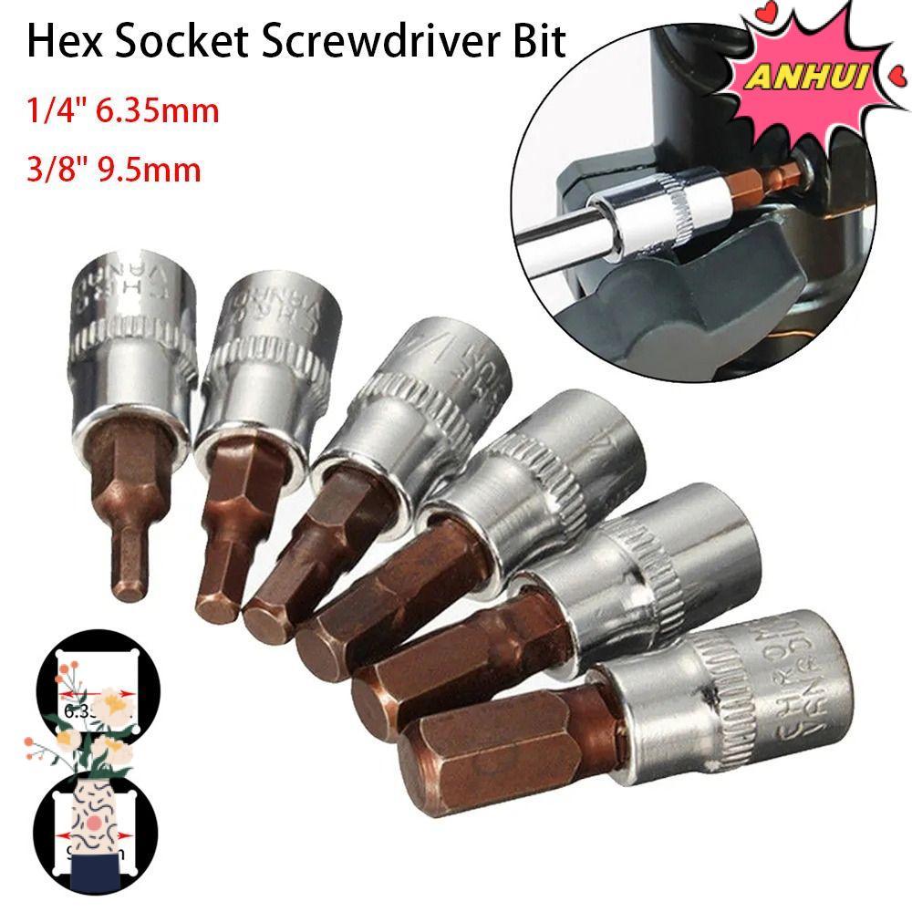 ANHUI 1 Cái Ổ Cắm Vuông, H3 H4 H5 H6 H7 H8 H10 Bộ Phận Dụng Cụ Thủ Công Ổ Cắm Lục Giác Vít Bit, 1 / 