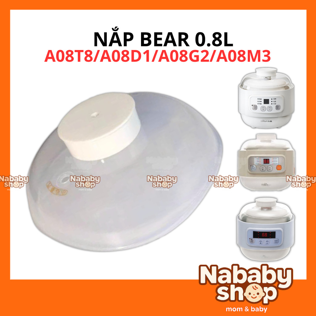 Nắp thay thế nồi bear, Nắp nồi nấu châm 0.8l, hấp nhựa thay thế Bear 0.8 lít DDZ-A08G2