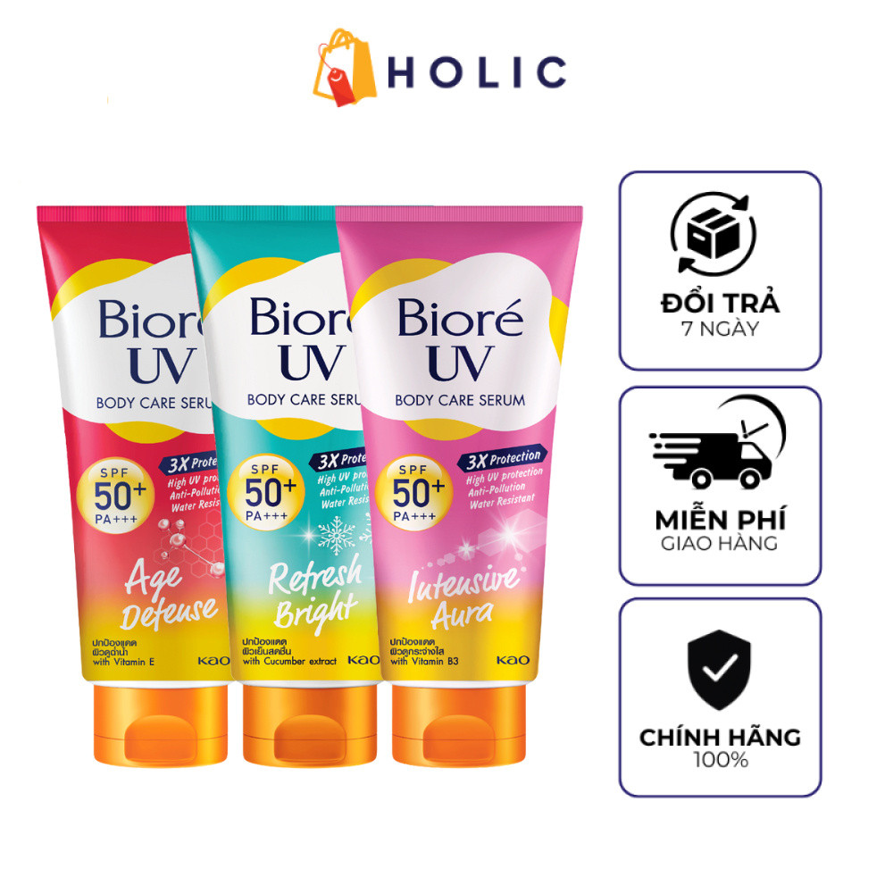 Serum Chống Nắng Body Bioré UV Anti-Pollution SPF50+ PA+++ Aura/ Age Defense/ Refresh 150mL
