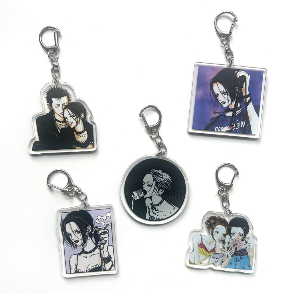 Móc khoá NANA Double Side Keychain, Nana Osaki, Nana Komatsu, Nobuo Terashima, Ren Honjo, Takumi Ich