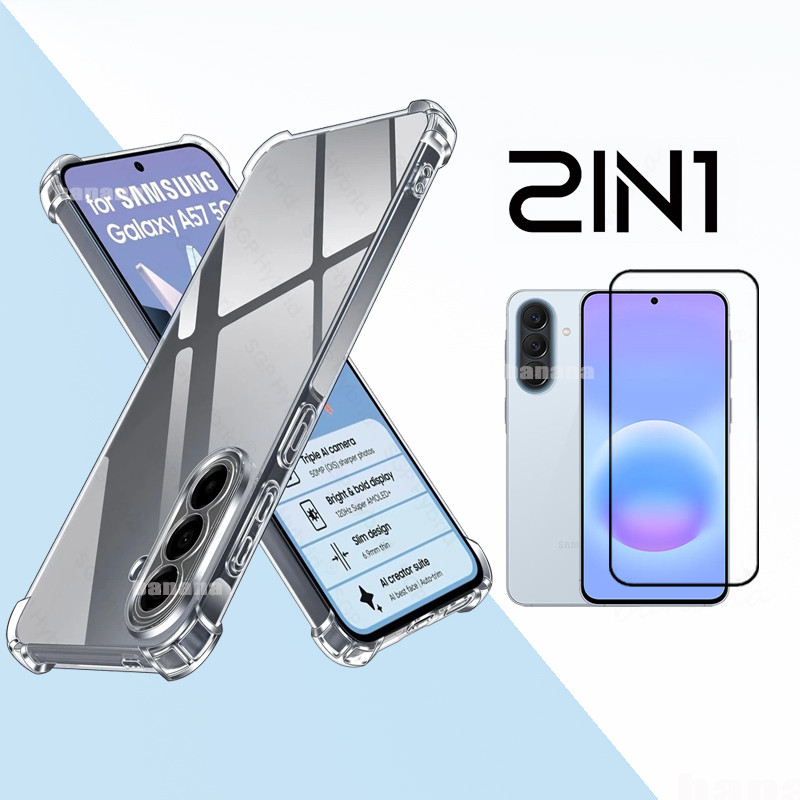 Ốp Điện Thoại Chống Sốc TPU Samsung Galaxy A57 Có Samsung A57 A37 A17 A07 Kính Cường Lực Bảo Vệ Màn 
