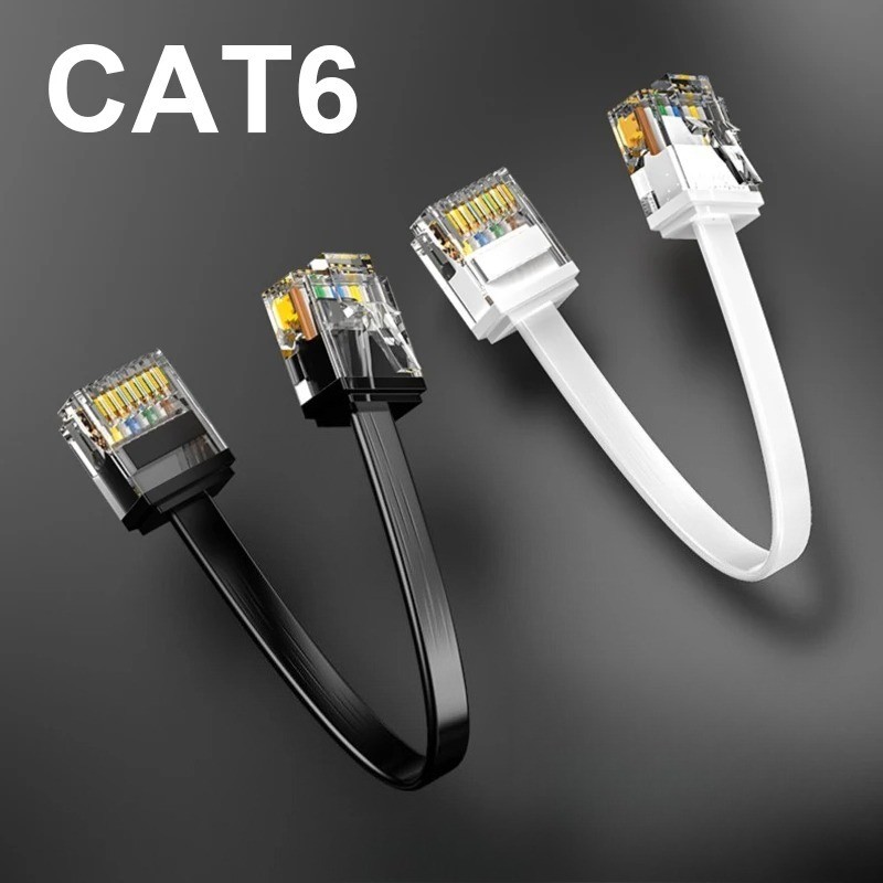 0.15M Cat 6 Cáp Ethernet phẳng UTP 1000M Mạng cho Nas Laptop Router PC Router PS5 PC 4 3 Xbox Modem