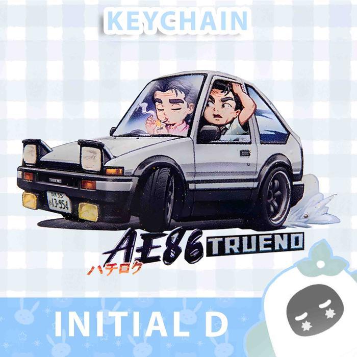 Ganci / Gantungan Kunci Akrilik ANIME INITIAL D - BUNTA AE86