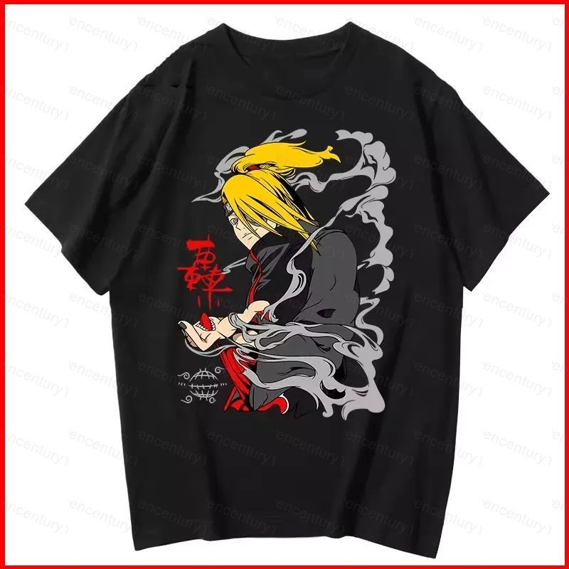Áo thun nam Naruto Deidara Akatsuki, chất liệu cotton dày 220g, phù hợp mặc mùa hè