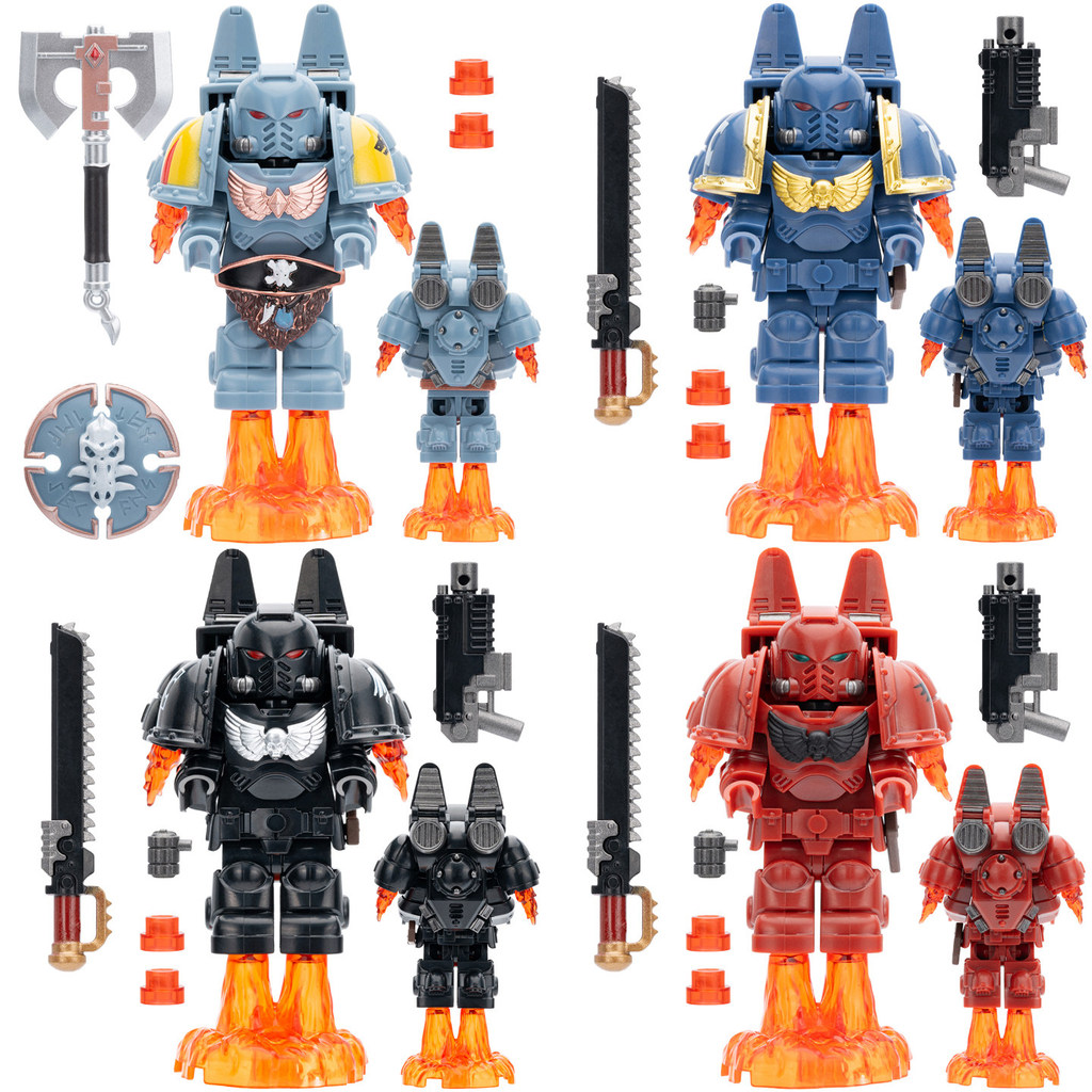 Thích hợp cho Lego Warhammer 40K Star Warrior Jumping Ba lô Khối xây dựng lắp ráp của bên thứ ba Đồ 