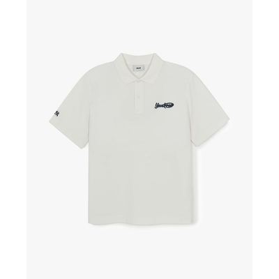 MLB - Áo polo unisex cổ bẻ tay ngắn Varsity Small Cursive_3APQV0163-50IVS