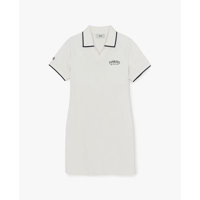 MLB - Đầm polo mini tay ngắn Basic Lettering_3FOPB0263-50IVS