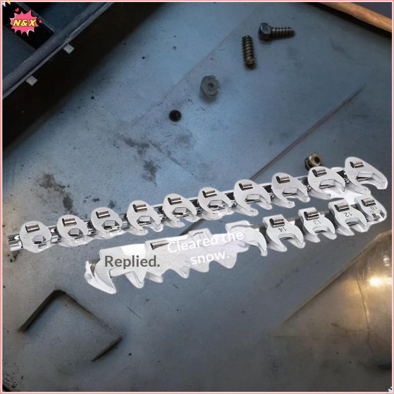 Bộ cờ lê hạt dẻ N & X 9 / 11 chiếc Bộ cờ lê chân vịt có giá đựng còi Bộ dụng cụ cờ lê đa năng cho ổ 