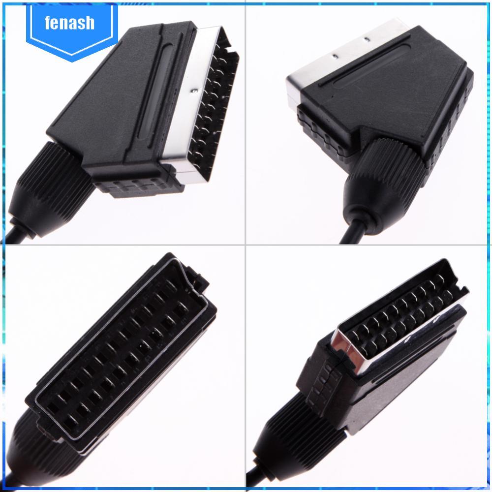 1.84M A / V TV Video Scart Cáp RGB Chơi Game Euro Scart Cắm Dây Video Âm Thanh Nổi Cho SNES Gamecube