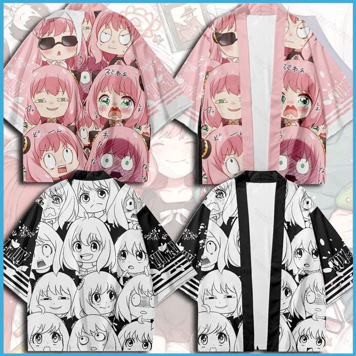 Kimono Haori cosplay dài tay dành cho nhân vật Anya Forge, áo khoác ngoài cardigan