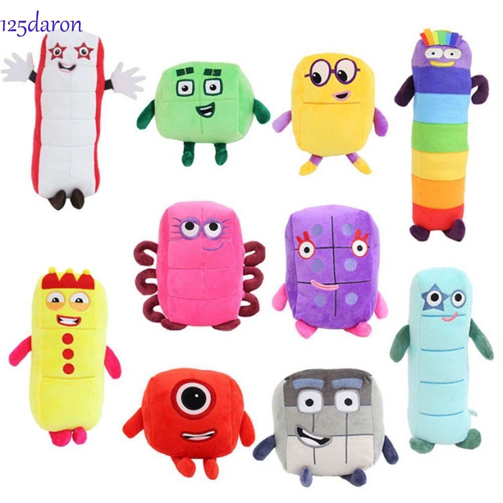 DARON1 Numberblocks Đồ Chơi Sang Trọng Đồ Chơi Giáo Dục Gối Sang Trọng Trang Trí Nhà Cửa Đệm Dễ Thươ