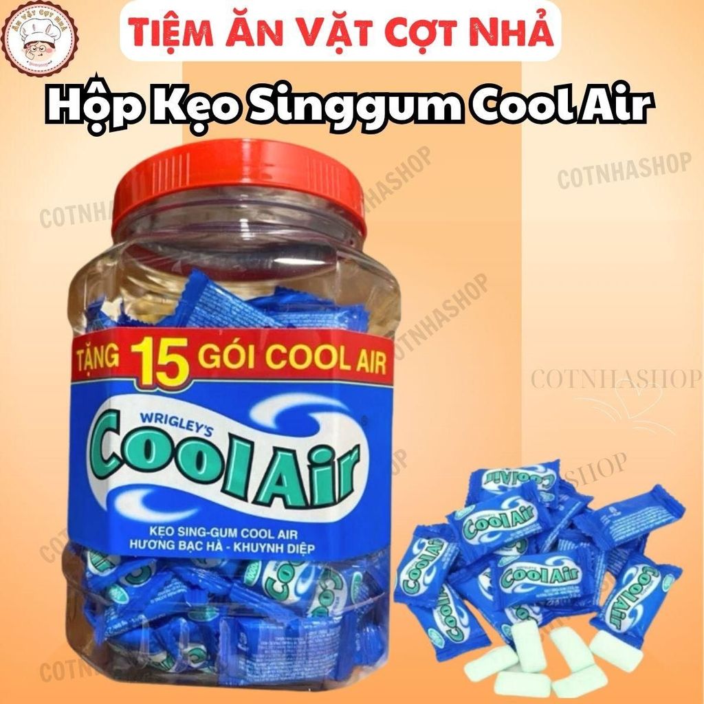 Sỉ Hũ Kẹo Gum Cool Air Hũ Mới Ít Đường (Hộp 165 Viên) kẹo ăn vặt