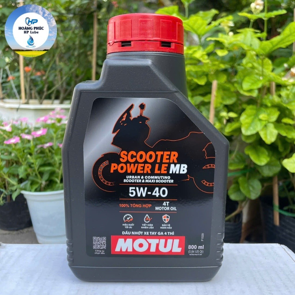 Nhớt Motul Xe Tay Ga Scooter Power LE 5W40/Expert 10w40 + Nhớt Lap/Hộp Số Motul 120ml Cho Xe Máy