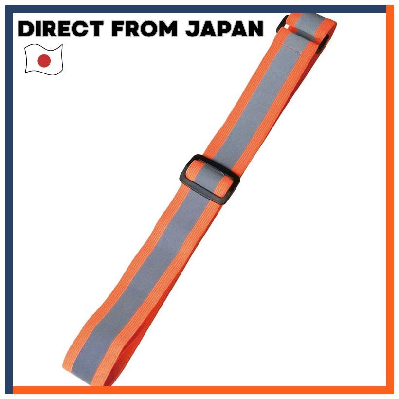 Fuji Glove Industry Safety Tape Vest Fluorescent Orange One Size Stretch Safety Sash 8271