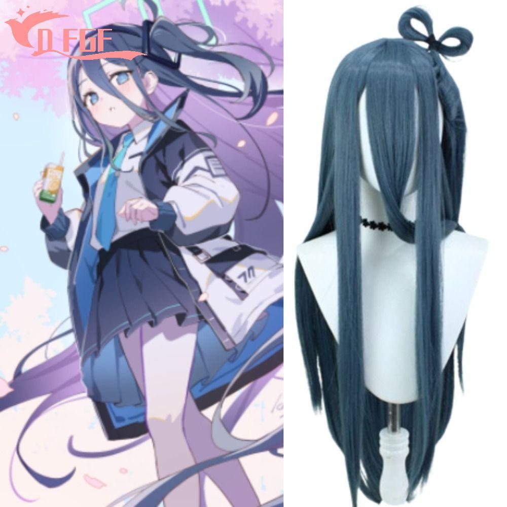 Tóc giả cosplay Tendou Arisu, tóc tổng hợp tự nhiên màu xanh chịu nhiệt, phù hợp cho sinh nhật