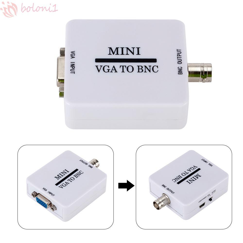 [COD] Bộ chuyển đổi video Mini HD VGA sang BNC, Đầu vào VGA sang BNC VGA Hộp chuyển đổi video VGA sa
