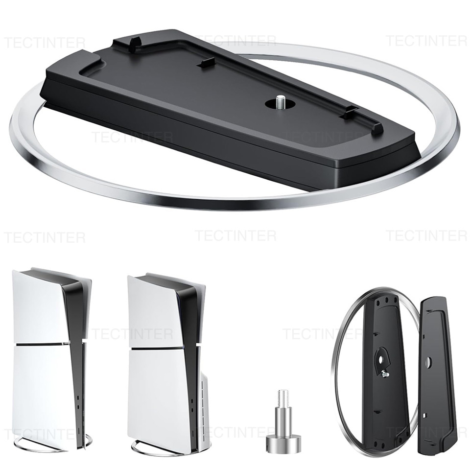 Giá đỡ đứng kim loại di động cho máy PS5/PS5 Slim/PS5 Pro, đế chống trượt cho phụ kiện trò chơi PS5.