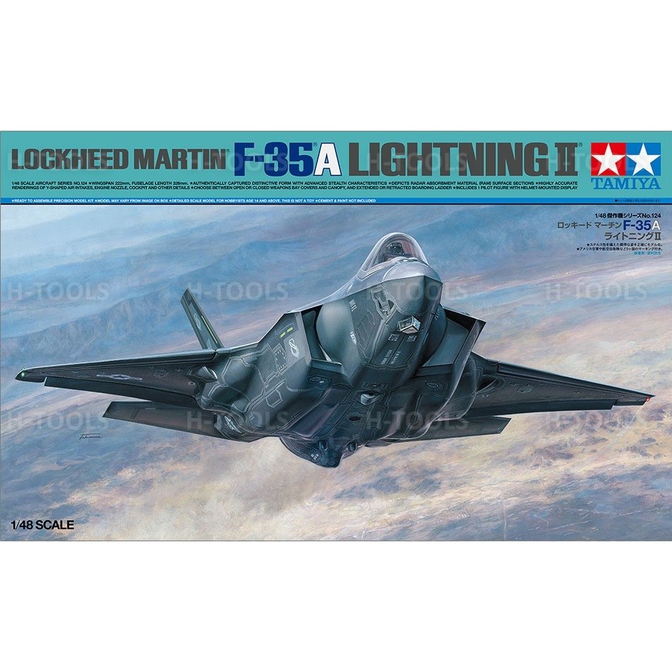 MÔ HÌNH TAMIYA - 61124 - MÔ HÌNH MÁY BAY QUÂN SỰ 1/48 LOCKHEED MARTIN F-35A LIGHTNING II