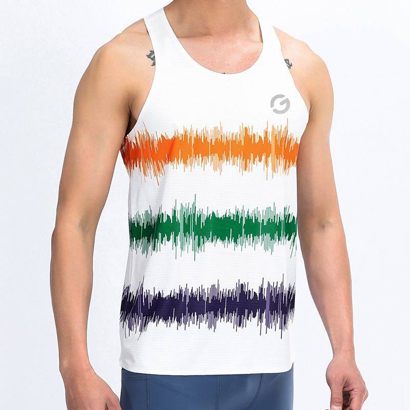 Marathon Running Vest Men's Summer Professional Sports T-shirt Racing Suit Basketball Fitness Quick-