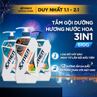  Tắm Gội Nam Xmen Clean & Fresh Sạch Gàu Sạch Sâu 610g Thành Phần Thiên Nhiên Chiết Xuất Bạc Hà Mát Lạnh 