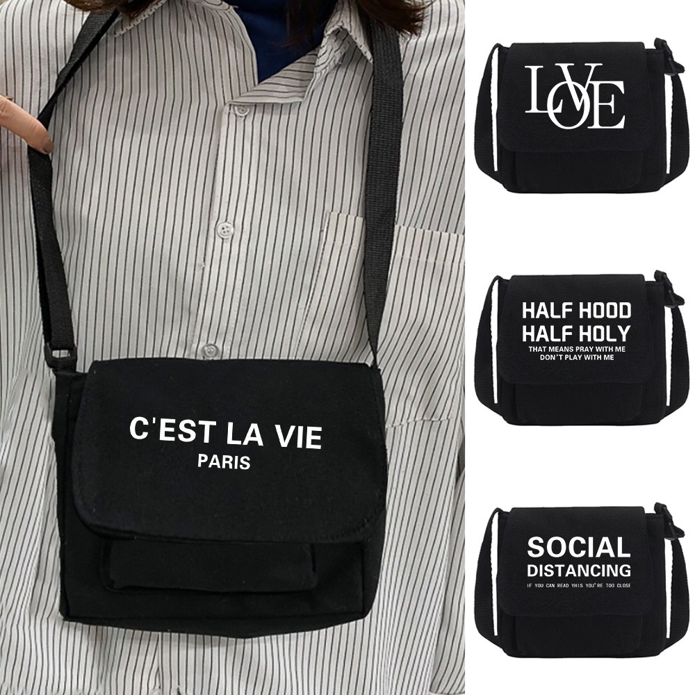 Student commuting crossbody bag Large capacity single-shoulder crossbody bag Lightweight messenger b