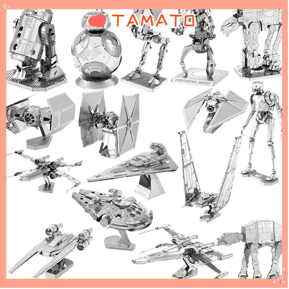 TAMATO R2D2 Lắp R Ghép Hình, ATAT Millennium Star Wars Metal Puzzle, DIY BB8 Mô Hình Kim Loại Người 