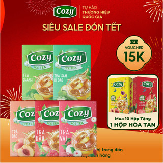   KOLs  Combo 5 hộp Trà hoà tan Cozy trà trái cây nhiều vị thơm ngon giải nhiệt từ lá trà tươi 