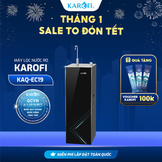   ĐỘC QUYỀN ONLINE -TẶNG BỘ LÕI  Máy lọc nước RO 12 lõi Karofi KAQ-EC19 -BỔ SUNG HYDRO-ION KIỀM Công nghệ AioTec BH36 