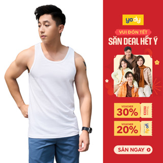  Áo ba lỗ nam Yody áo thể thao basic chất thun cotton mềm mịn thoáng mát TRA - MCTA25S036 